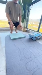 SUHGFDE เสื่อโยคะ กันลื่น แผ่นโยคะสําหรับล้อหน้าท้อง Abdominal wheel pad kneeling mat แผ่นรองออกกาย