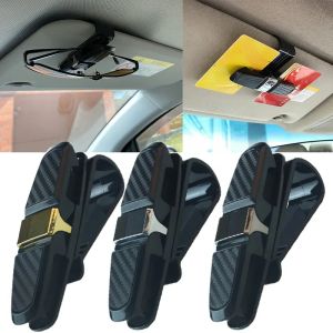 180° เคสแว่นตารถยนต์บรรจุภูมิสำหรับกระบังแสงรถยนต์แว่นตากระเป๋าเก็บบัตรคลิปหนีบแว่นตากันแดดอเนกประสงค์