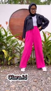 CELANA KULOT CRINKLE HIGHWAIST PREMIUM - KULOT CRINKLE AIRFLOW WANITA LOOSE PANTS