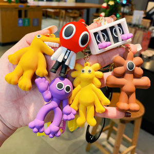 2023 thời trang Anime roblox cầu vồng bạn bè Móc Khóa Silicone nhiều vai trò mô hình Túi đồ chơi đồ treo trang trí