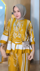 ONESET BAHAN RAYON MOTIF SALUR BATIK CANTIK//JUMBO TERBARU VIRAL