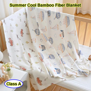 Bamboo Fiber Baby Blanket Cover Summer Cool Kindergarten Thin Air Conditioning Blanket Small Quilt