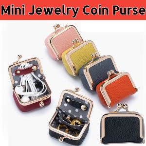 Genuine Leather Small Diamond Ring Jewelry Coin Purse Portable Waterproof Lipstick Cosmetic Bag