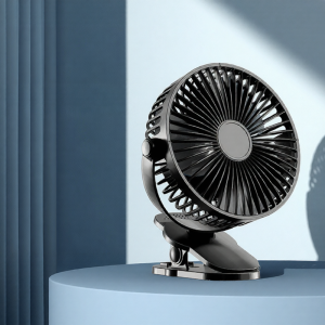 Portable Clip-On Mini Fan Rechargeable Office Desk Student Dormitory Quiet Small Size USB Powered Pure Color Design