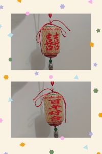 Mini Oil Paper Bamboo Woven Handmade Lanterns Car Decorations Ancient Style Tabletop Lamps Bamboo Craft Festival Gifts