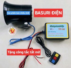 Còi basuri 12v 199 bài có pin sạc