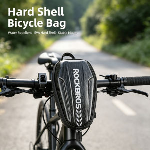 RockBros | Hard Shell Bicycle Handlebar Bag Water Repellent Front Storage Bag for Scooter MTB Road Mountain Bike