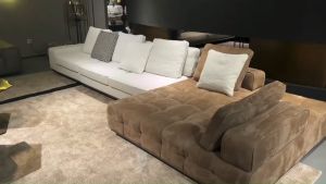 BUNISE โซฟาผ้าสไตล์มินิมอลอิตาลี ผ้าขัดมัน ทำความสะอาดง่าย แบบโมดูลาร์ สำหรับห้องนั่งเล่นบ้านเดี่ยวหรือคอนโดขนาดใหญ่ รุ่น Lawrence จัดส่งฟรีทั่วไทย