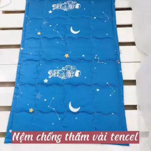 Bộ gối nệm cho bé đi học nhiều kích cỡ vải Tencel cực mềm mát họa tiết đáng yêu