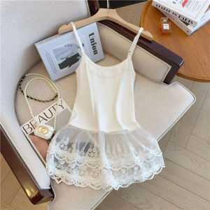 Lace Trim Camisole Tank Top Womens Inner Wear Base Layer Outerwear Spring Summer plus Size Conceal Belly Slimming Back Beautiful