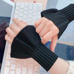 Áo Khoác Lông Vũ Ren Viền Tay Áo Len Giả Tay Ngắn Ấm Áp Tay Bao Trùm Tay Đen Trắng Nữ Sơ Mi Trang Trí Phụ Kiện Mùa Đông