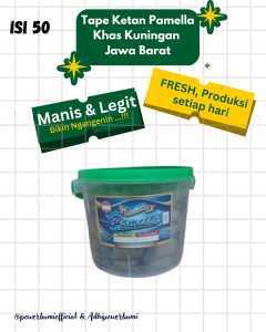 Tape Ketan Pamella Isi 50 Khas Kuningan Jawa Barat Fresh Manis dan Legit