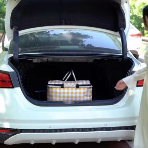 New Picnic Basket Foldable Picnic Mat outdoor Blanket picnic bag Camping Cooler Bag Bakul Berkelah food Storage Cold Storage Basket Office Use Storage