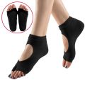 Toeless Non Skid Sticky Grip Yoga Socks for Women Anti Slip Fitness Sports Pilates Professional. 