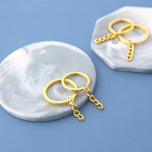 200pcs Gold Split Keyrings/Gold Key Ring/Ring For Keychain/Keyring Holder For Diy Keychain Crafts