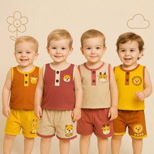 Two Mix - Setelan Celana Baju Bayi Anak Laki Cowok Lucu Katun Usia 0-2 Tahun 4364A