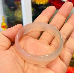 Vòng tay đá Mã Não Hồng lam Ng.ọc bản hẹ phong cách trẻ trung xinh xắn cho Nữ.