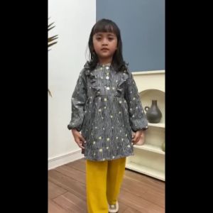 Setelan Anak Perempuan 3-8 Tahun Bahan crinkle airflow