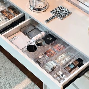 ล้างพลาสติกโปร่งใสในครัวเรือนโต๊ะลิ้นชักชุดสําหรับห้องน้ําห้องครัว Gadget แต่งหน้ากล่องถัง