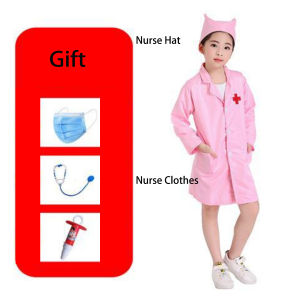 Career Guidance Costume for Kids Boys and Girls Doctor Costume for Kids Role Play Costume Doctor Nurse Costume Childrens Clothing Hallowen Role Play