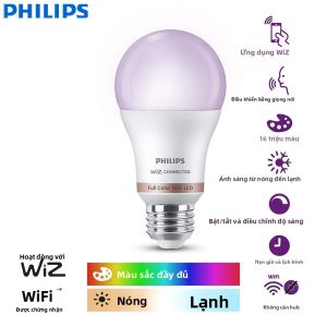 Philips WiZ 8.5W E27 Bóng Đèn LED Thông Minh Wi-Fi & Bluetooth Tương Thích 220-240V 16 Triệu Màu Đèn Có Thể Điều Chỉnh Độ Sáng Mờ EyeComfort