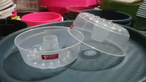 Cetakan Agar Puding SAKURA 19 CM / Loyang 6002 Plastik Gelombang Kembang reage