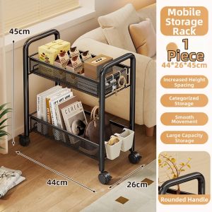 evesigar | Wheeled Portable Bookshelf and Storage Cart