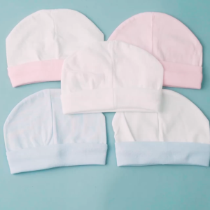Cotton Central™ (3 pcs) Bonnet Cap Newborn 100% USA Cotton Infant Baby Boy Girl Stuff And Clothes