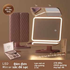 IMLUCKY | Gương Trang Điểm LED Để Bàn Gấp Gọn