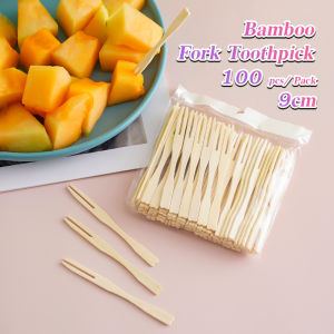 C.N. Bamboo Fork Small Fork for Siomai Takoyaki Fishball Fruits Salads Desserts 100 pcs