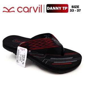 Sandal Jepit Anak Laki-laki CARVIL – DANNY TP – Size 33-37 – Outdoorgear – Casual – Adventure Black Red