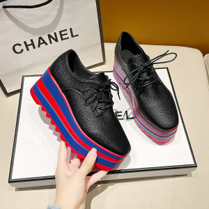 Bright woman wedges platforms strappy 7cm heels all-match walking shoes anti-skid large size 43