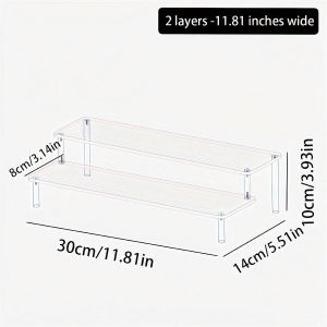 1pcMultilayer acrylic transparent display rack desk storage rack suitable for cosmetics perfume dolls nail polish shelf