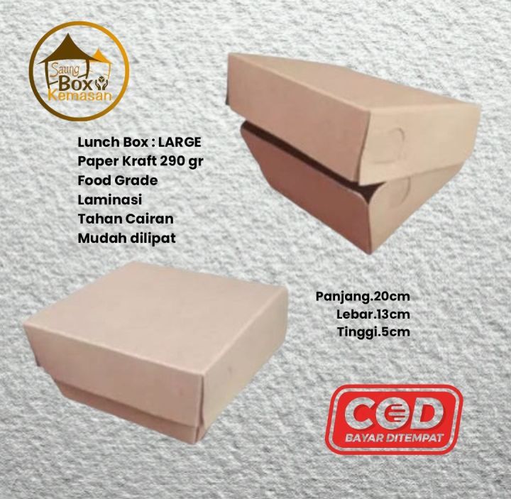 LUNCH PAPER BOX ISI 50 LEMBAR (PILIH UKURAN) | Lazada Indonesia