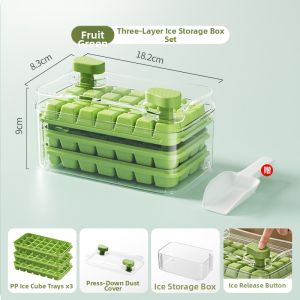BANSU | Food-grade Pressable Ice Tray With Lid