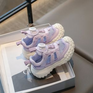 Summer Breathable Childrens Running Shoes Soft Bottom Rotating Buckle Sports Sneakers for Boys And Girls Hollow out Sandals
