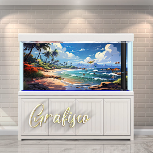 Stiker Background Aquarium Vinyl Premium Tahan Air - Sea Nature (SN)