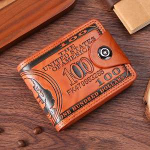Men’s dollar design wallet with magnet lock