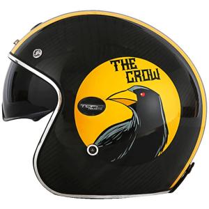 TORC | Carbon Fiber Retro Motorcycle Half Helmet Extra-Light Large Size