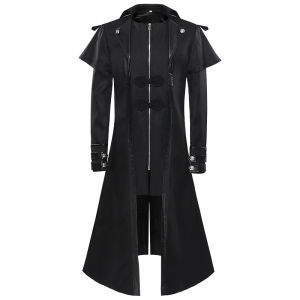 Halloween Vampire Cosplay Medieval Retro Punk Split Long Coat