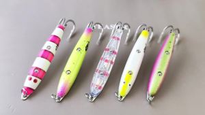 TEASER 3.5-5 Plastic Lure with Stainless Steel Reinforced Double Hooks for Boat Fishing Tuna and Kingfish Drone Compatible.