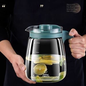 GIANXI Summer Large Capacity Refrigerator Tea Kettle Tea Separation Cold Kettle Glass High Temperature Flower Teapot Brewing Tea