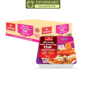 [THÙNG 18 KHAY] - VIFON - Mì khay trộn Vifon 2 vị: Pad Thái Tôm chua cay Thái Vifon mì khay trộn Mì trộn Vifon (90g/khay)