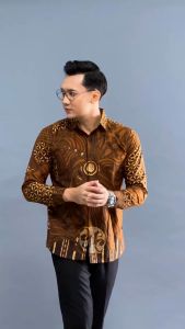 Batik Handara - Jarvis Coklat Kemeja Pria Furing Erro