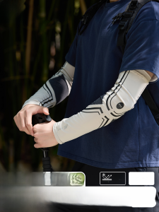 Miiow | Mens Ice Silk Sun Protection Sleeve Thin Breathable Long Sleeve Summer Outdoor Driving Cycling Protective Arm Cover