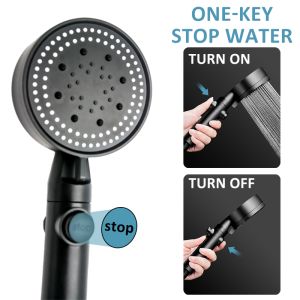 Bath Faucets Shower Head Water Saving 5 Modes Adjustable High Pressure Showerhead Handheld Spray Nozzle Bathroom Accessories