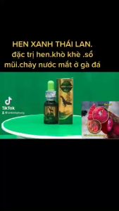 [ HEN XANH SUPGREEN PLUS ] THUÔC HEN GÀ ĐÁ THÁI LAN ĐẶC TR.I KHÒ KHÈ - KHÓ THỞ - SỔ MUI LỌ 10Ml