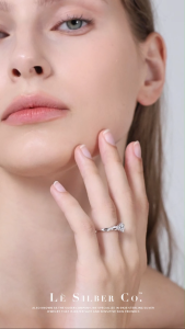 Le Silber Co.S925 - Classic Solitaire Ring Cincin Perak