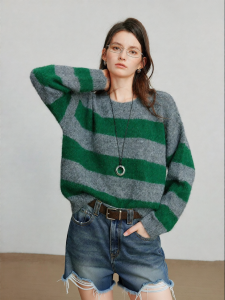 Toyouth | Áo Sweater Len Thermo Sọc Vintage