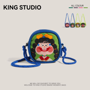 Túi Đeo Chéo Họa Tiết Hoạt Hình Phong Cách Hàn Quốc Túi Đeo Vai Đơn Túi Xách Nữ Túi Xách Vuông Nhỏ Túi Xách Thời Trang Thường Ngày